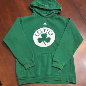 adidas Green Celtics Logo Pullover Hoodie